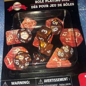 3/$15 Classic Games Role Playing Dice in Bronze